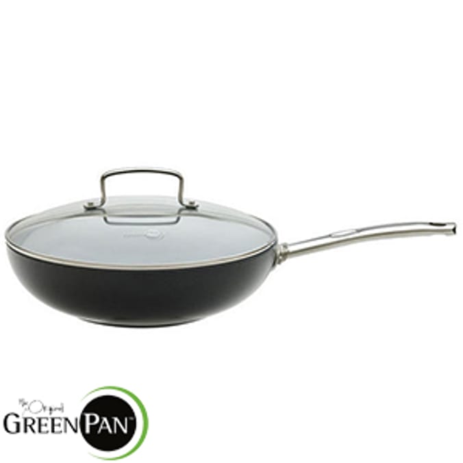 The Original Green Pan 28cm NonStick Wok Home Bargains