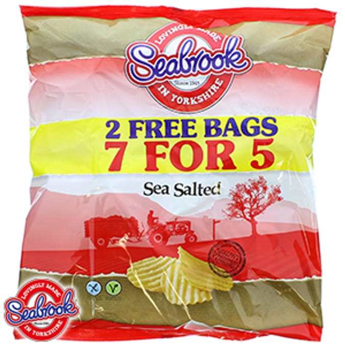 Seabrook Crinkle Cut Sea Salted (Case of 84 Bags) crisps british yorkshire glutenfree gluten