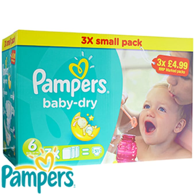 Pampers Baby-Dry: Case of 51 Nappies (Size 6)