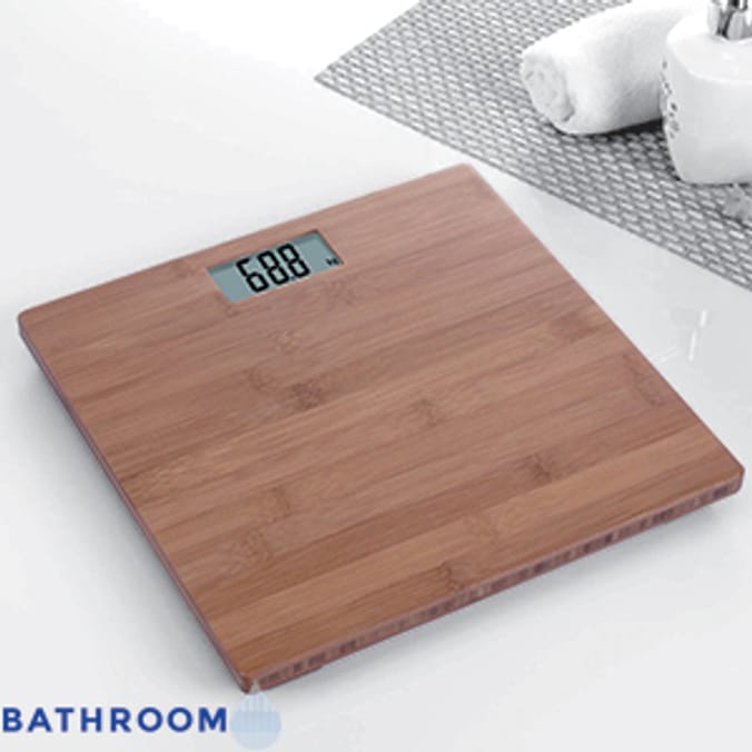 Bamboo Bathroom Scale slimming world diet healthy weight kg lb st stone