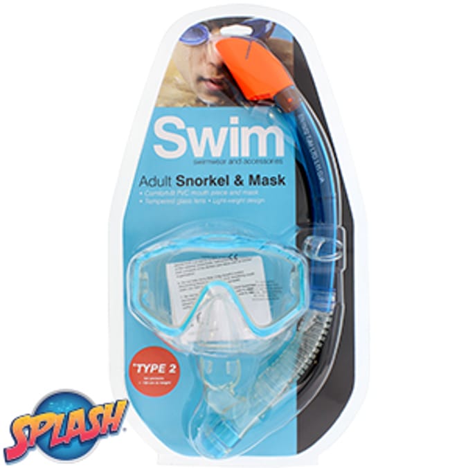 Splash Adult Snorkel & Mask Set diving water sports holiday under water