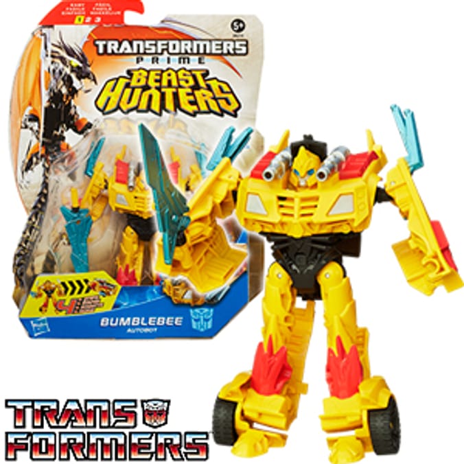 Transformers Prime Beast Hunters Bumblebee action figures Home Bargains