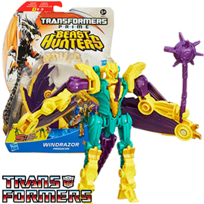 Transformers Prime Beast Hunters Windrazor action figures Home Bargains
