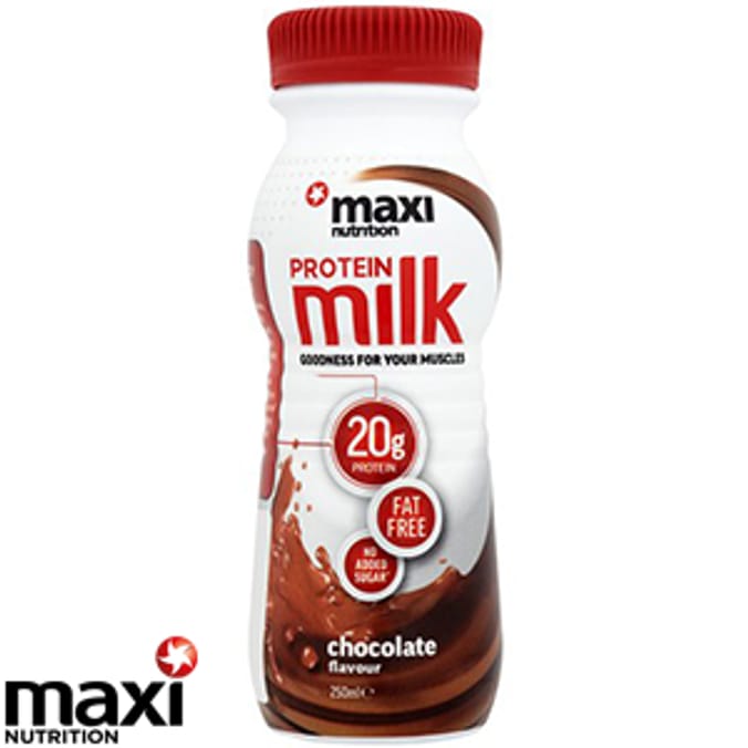 Maxi Nutrition Protein Milk Chocolate Case of 8 Bottles protein shake energy drink muscle gym fitness Home Bargains