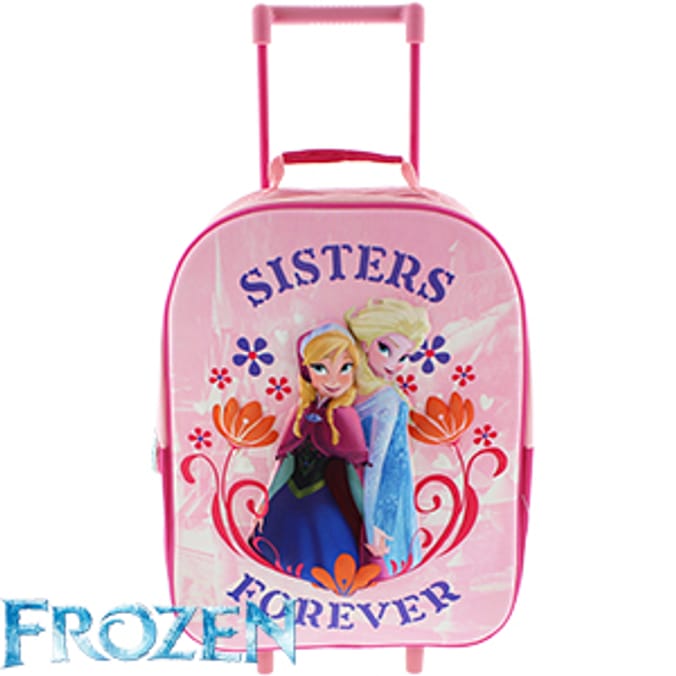 Disney Frozen 3D Trolley Bag luggage travel childrens bag Home Bargains