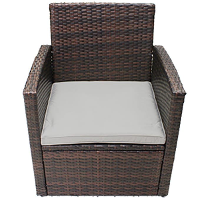 Kensington Garden Wicker Chair & Table Set Home Bargains
