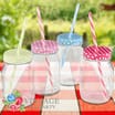 Vintage Polka Dot Party Jam Jar (Case of 24)