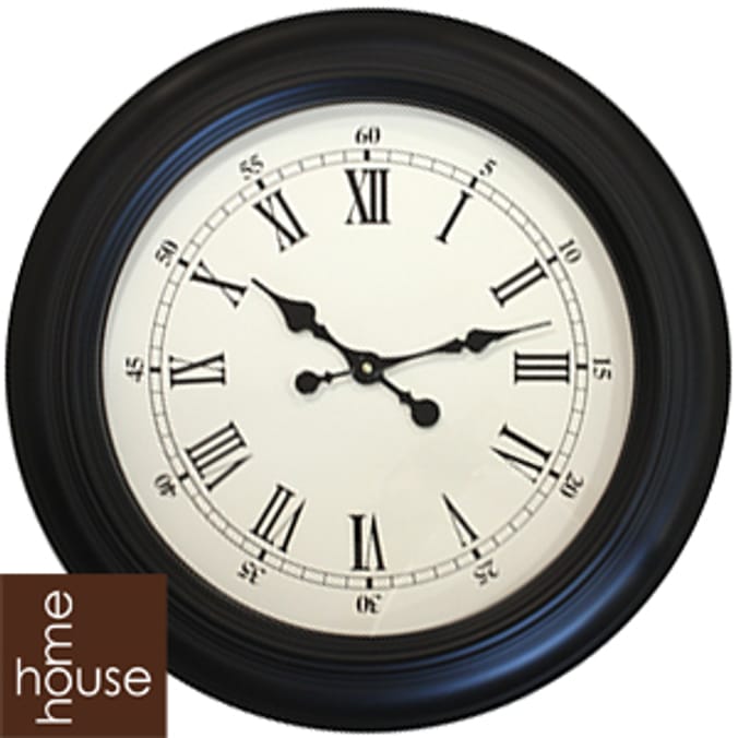 24" Roman Numeral Wall Clock Home Bargains