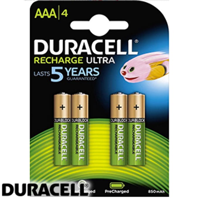 Duracell Supreme AAA Rechargeable Batteries bunny rechargable super