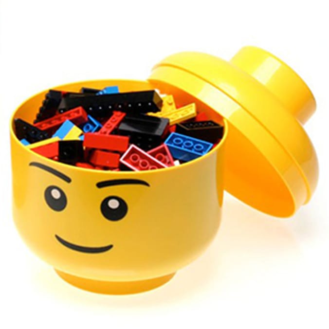 LEGO Storage Head S bricks lego stackable construction toy Home Bargains