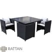 Rattan Effect 4 Seat Cube Garden Set