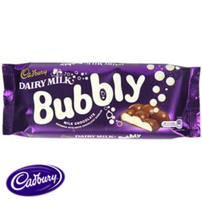 Cadbury Bubbly White Chocolate Bar (Case of 11)