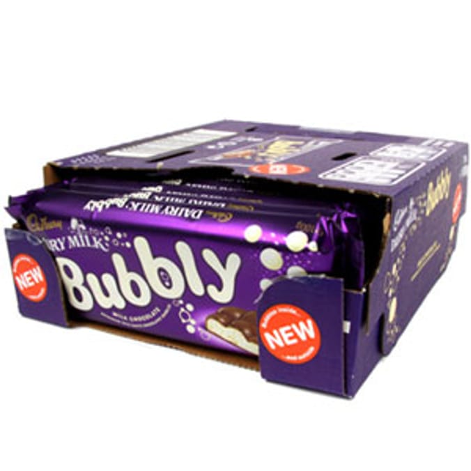 Cadbury Bubbly White Chocolate Bar (Case of 11)