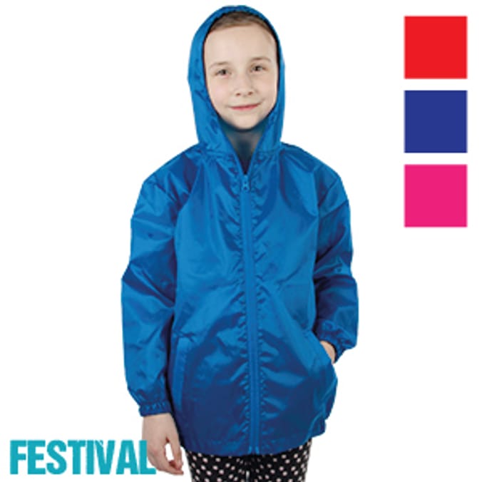 Foldaway shop rain jacket