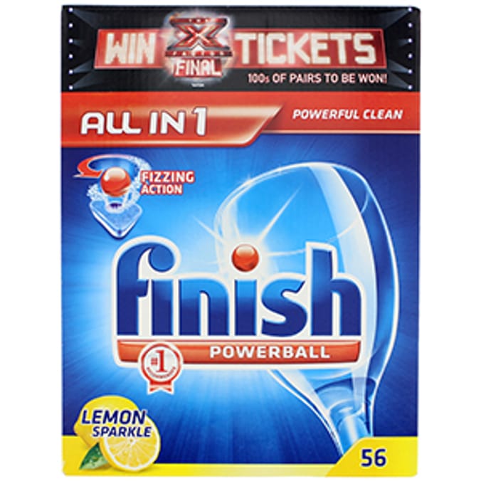 Finish Powerball Lemon Sparkle Tablets (Case of 336 Tablets) dishwasher