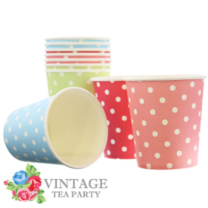 Vintage Tea Party Cups (Case of 180) catering baby shower christening