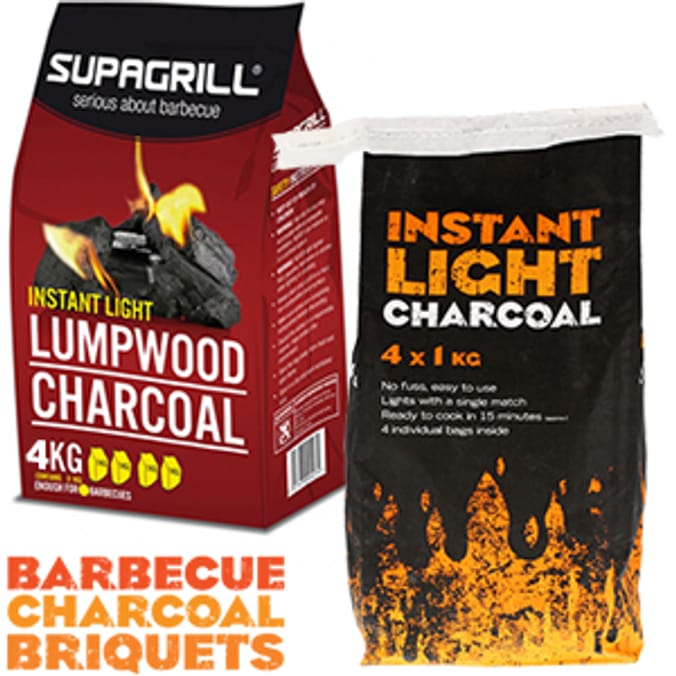 Instant Light Charcoal (4 x 1kg Bags)