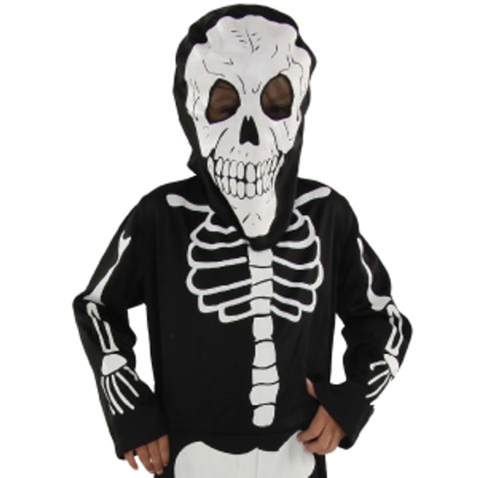 Halloween Skeleton Jumpsuit with Mask