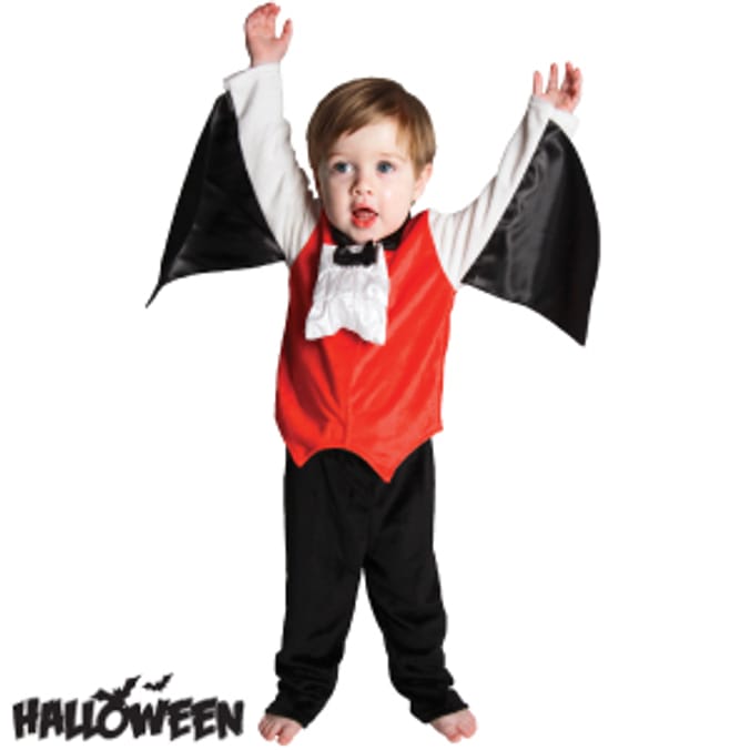 Halloween Toddler Vampire Costume childrens boys outfit haloween fancy dress kids Home Bargains