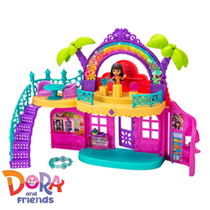 Dora & Friends Cafe Playset the explorer nickelodeon fisher price  fisher-price interactive friendship charm bracelet lights sounds  educational learn languages | Home Bargains