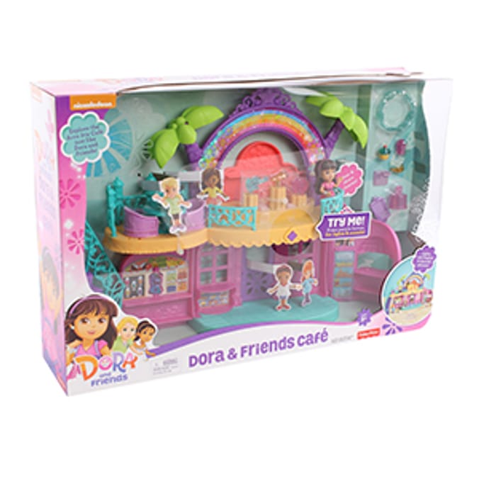 Dora & Friends Cafe Playset the explorer nickelodeon fisher price  fisher-price interactive friendship charm bracelet lights sounds  educational learn languages | Home Bargains