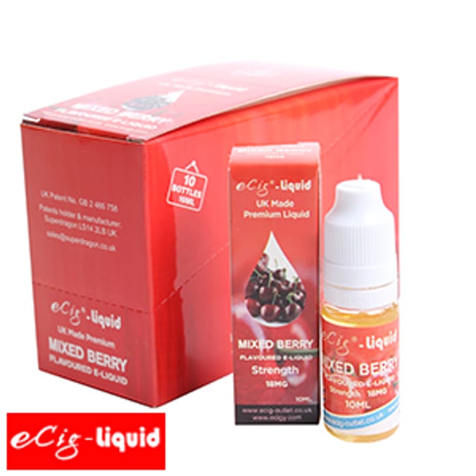 ECig Liquid Mixed Berry (10 x 10ml Bottles) cigarettes flavoured stop smoking Home Bargains