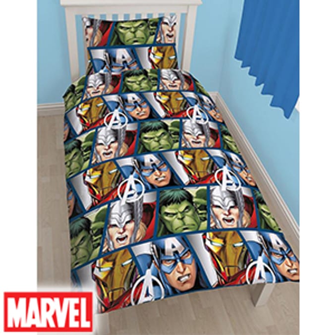 Marvel Avengers Assemble Single Duvet Set childrens bedding Home Bargains