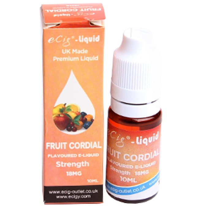 E Cig Liquid Fruit Cordial 10 x 10ml Bottles cigarettes