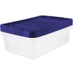 3 x 32 Litre Underbed Storage Platinum Boxes: Navy