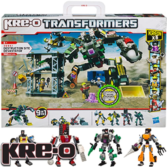 Kre O Transformers 9 in 1 Destruction Site Devastator large giant