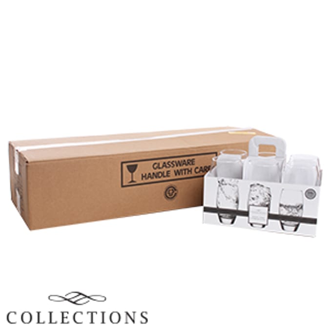 Collections Glass Tumblers (Case of 24) tall glasses drink Home Bargains