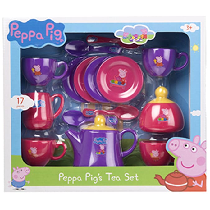 New Peppa Pig Family Peppa Pig Holding Tea Cup Set Of 5