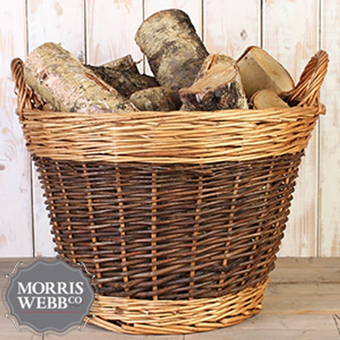 Morris b Co.Willow Log Basket (Case of 5) homewrae decoration log willow basket Home Bargains