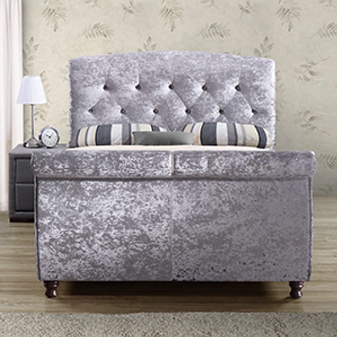 Birlea Toulouse Grey Bed Home Bargains