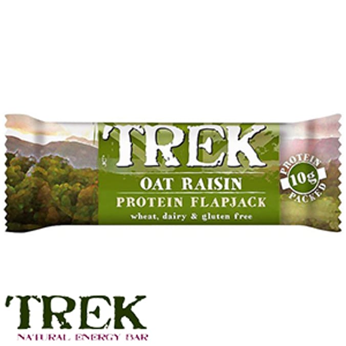 Trek Oat Raisin Protein Flapjack (Case of 16 Bars) vegan health cold