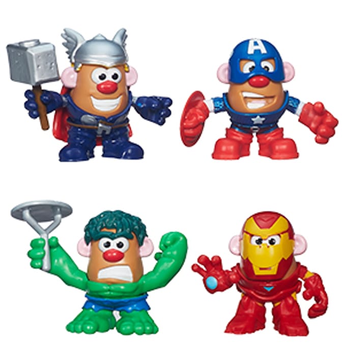 Mr Potato Head Marvel Superhero Mash Pack Iron Man Captain America Thor Hulk mix and match figure toy Home Bargains