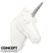 Unicorn Head Wall Mount: Silver