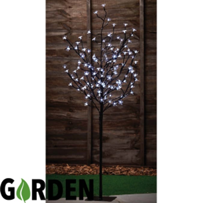 Home bargains deals white led tree