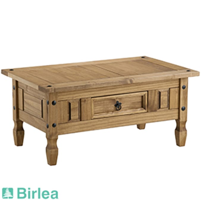 Corona Waxed Pine 1 Drawer Coffee Table Home Bargains