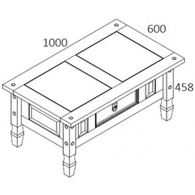 Corona Waxed Pine 1 Drawer Coffee Table Home Bargains