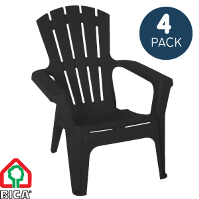 Black plastic garden online chairs