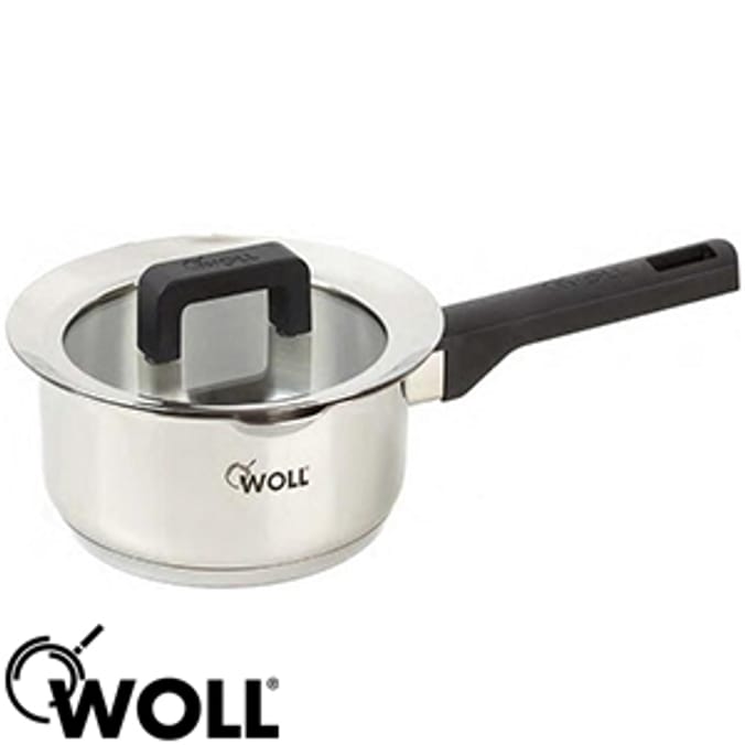 Woll Stainless Steel Saucepan with Glass Lid (16cm) professional chefs grade quality pan cooker