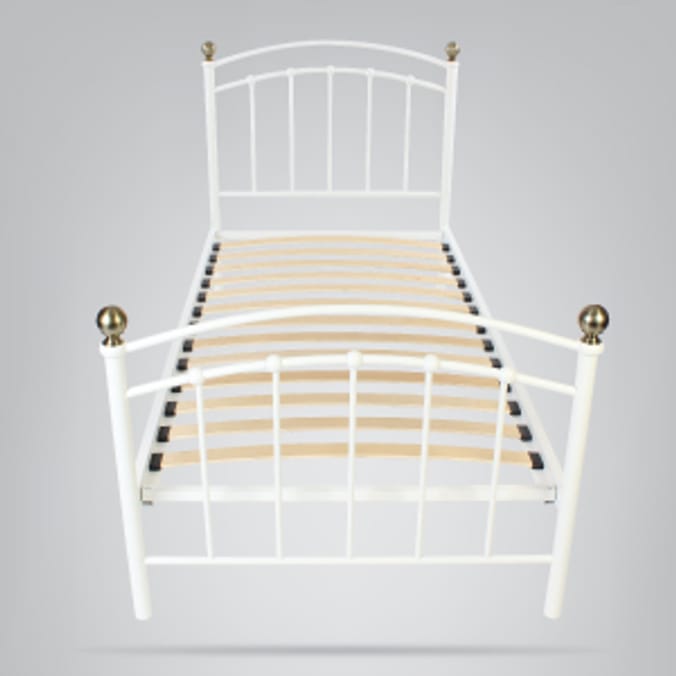 Concept Furniture White Kendal Single Bed Frame Home Bargains
