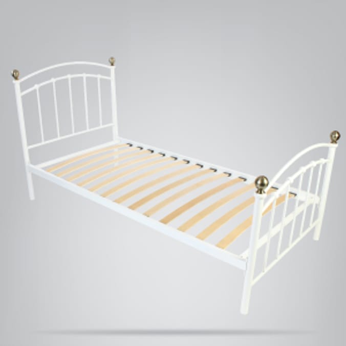 Concept Furniture White Kendal Single Bed Frame