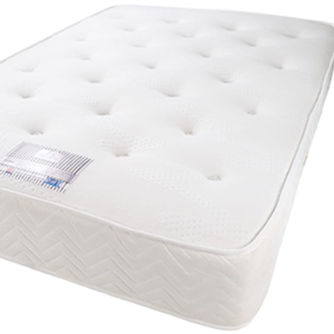 Half Ottoman Wheat Divan Base & Cardinal Mattress Home Bargains