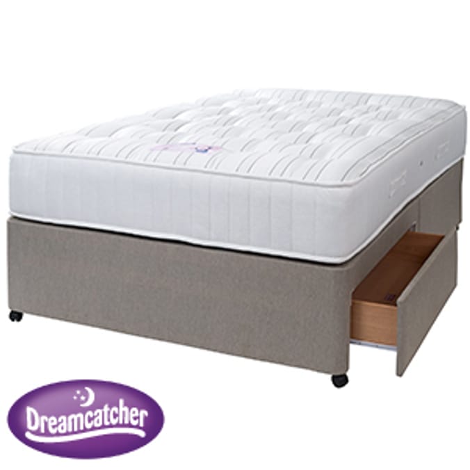 Two Drawer Wheat Divan Base & Major Mattress Home Bargains
