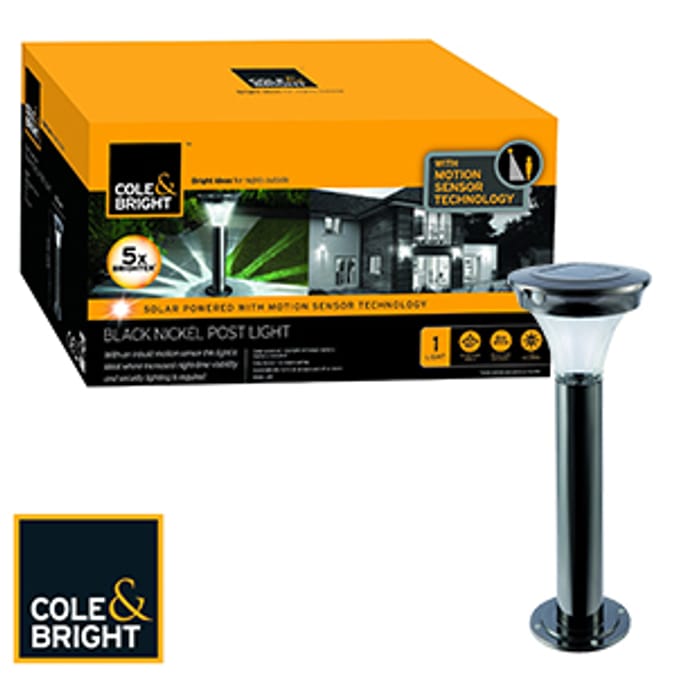 Cole and bright black deals nickel solar lights