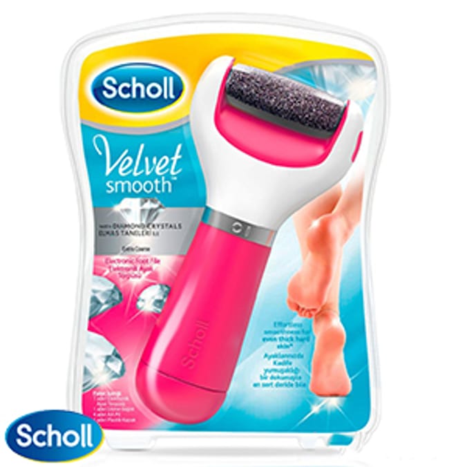 Scholl Velvet Smooth Electronic Foot File Express Pedi diamond crystals
