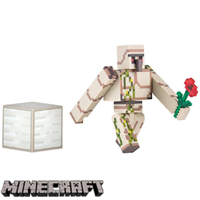 Minecraft Iron Golem Figure overworld series 2 collect steve villagers game toy Home Bargains