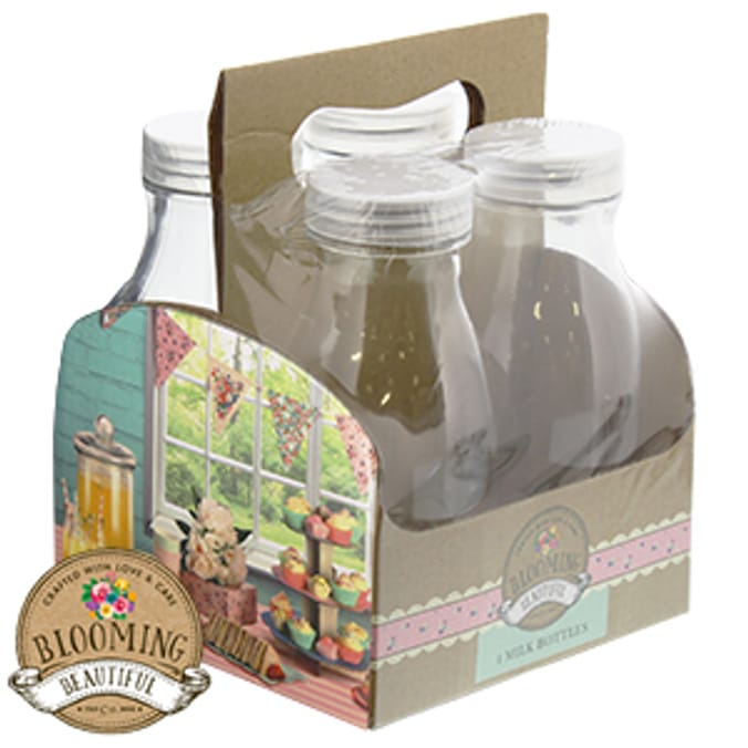 Blooming Beautiful Plastic Milk Bottles (Case of 48) Home Bargains